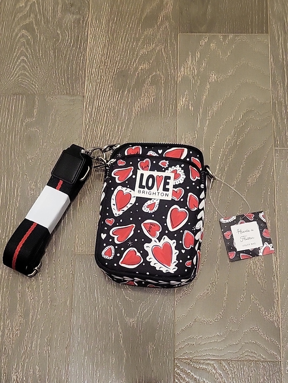 Brighton Hearts a Flutter Bag with Long Strap New With Tags NWT